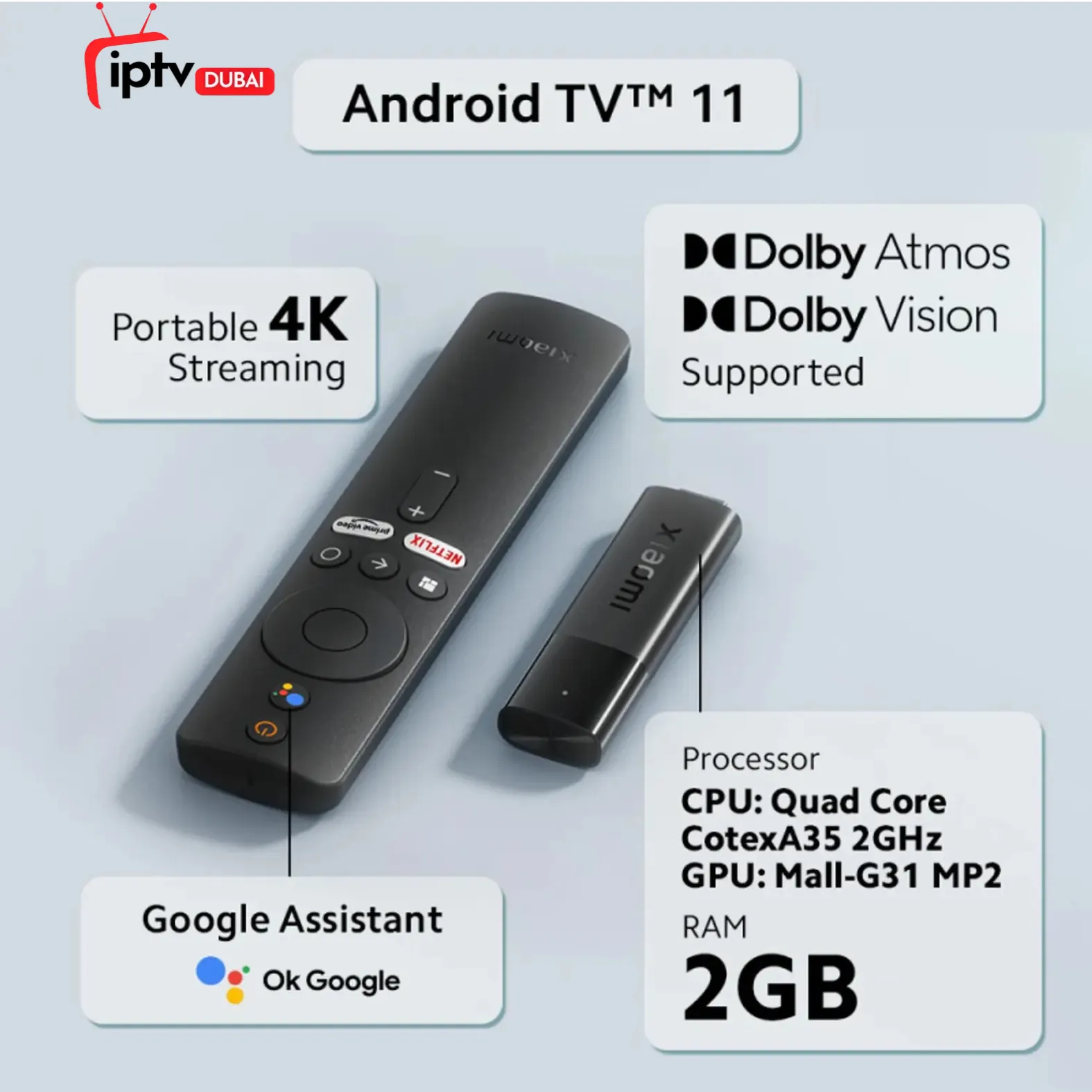 Xiaomi Mi Android TV Stick Global Version UAE Xiaomi Mi Android TV Stick Full HD Smart Streamer in Dubai