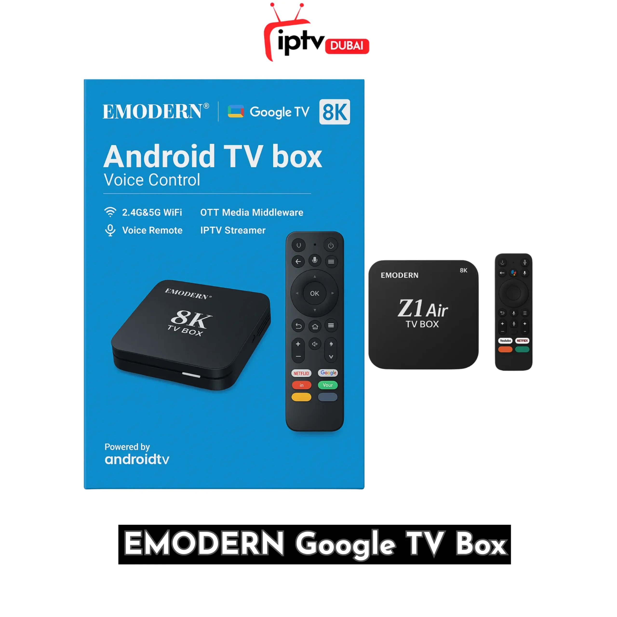 EMODERN Z1 Air 8K Google TV Box – Voice Control in UAE EMODERN Z1 Air 8K Google TV Box – Voice Control in UAE